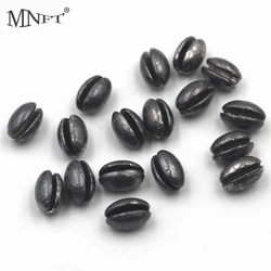 MNFT 20PCS/Bag 1B to 7B Premium Solid Oval Split Shot Lead Sinker Bean Shaped Weight Lead Fishing Lure Accessories Fishingtool