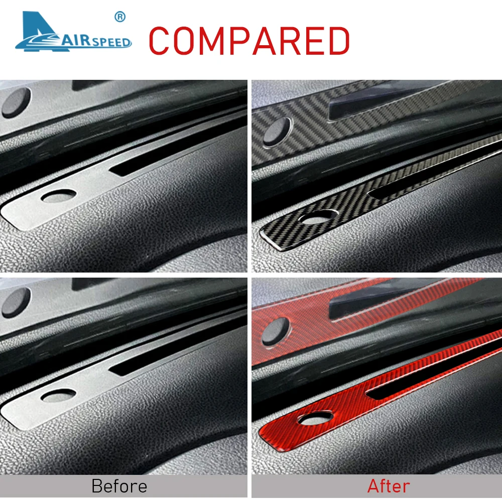Real Soft Carbon Fiber for Subaru BRZ Toyota 86 2013 2014 2015 2016 2017 2018 2019 2020 Car Front AC Outlet Vent Sticker Trim