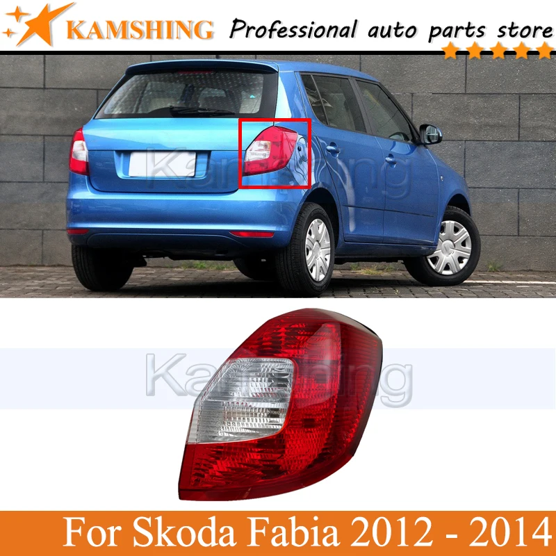 

Kamshing Rear Tail light lamp For Skoda Fabia 2012-2014 Hatchback Rear Brake Light Taillight lamp head Lamp head light