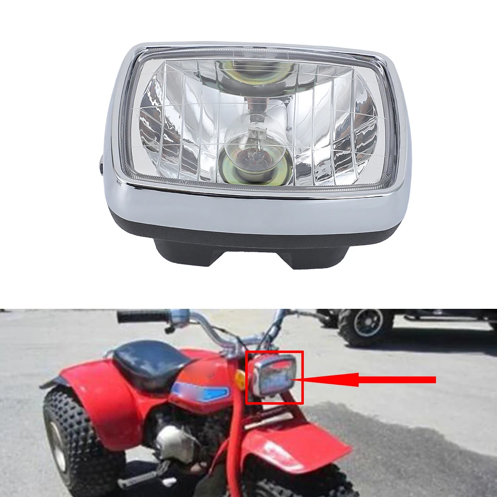 For Honda ATC110 ATV Front Headlight Assembly Head Light Lamp ATC185S ATC200S TRX125 Raplace OEM 33100-VM4-003