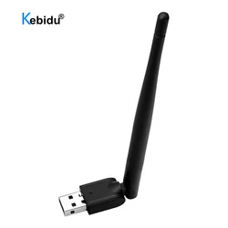 Kebidu-2.4G 150Mbps 네트워크 카드, 노트북용 USB WiFi LAN 어댑터 무선 안테나 DVB T2 TV 셋톱 박스 지원 MT7601 칩