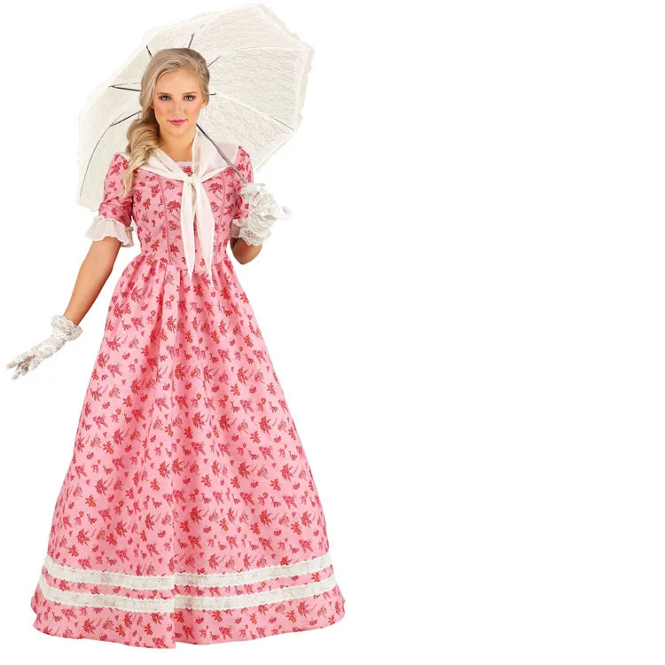 Halloween Nette Damen Kleid Karneval Cosplay Kostüm für Frauen Mädchen Floral Kleid Gericht Lange Robe Edle Prinzessin Palast Party