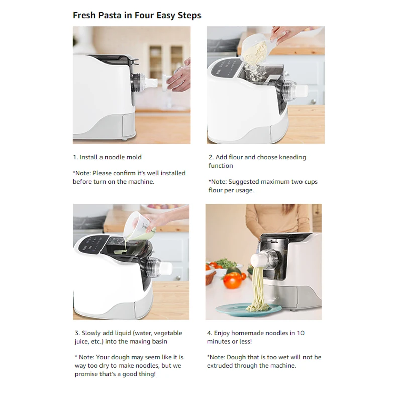 Fabricante de macarrão elétrico, macarrão maken com 13 formatos, fettuccine, para enrolar massa, bolinho, misturador