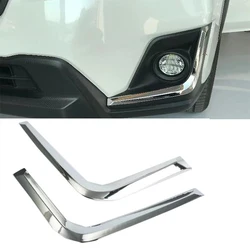 ABS Chrome Front Fog Light Eyelid Eyebrow Cover Trim For Subaru XV Impreza Crosstrek 2017 2018 2019 Foglight Lamp Protective