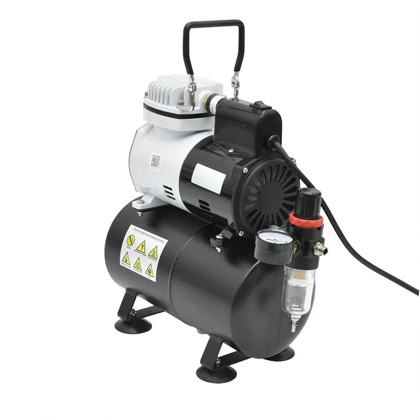 Airbrush 1/6 HP Piston Spray Gun Air Compressor Tornador Oil-less Quiet High-pressure Pump Tattoo Manicure Spraying Gun Tools