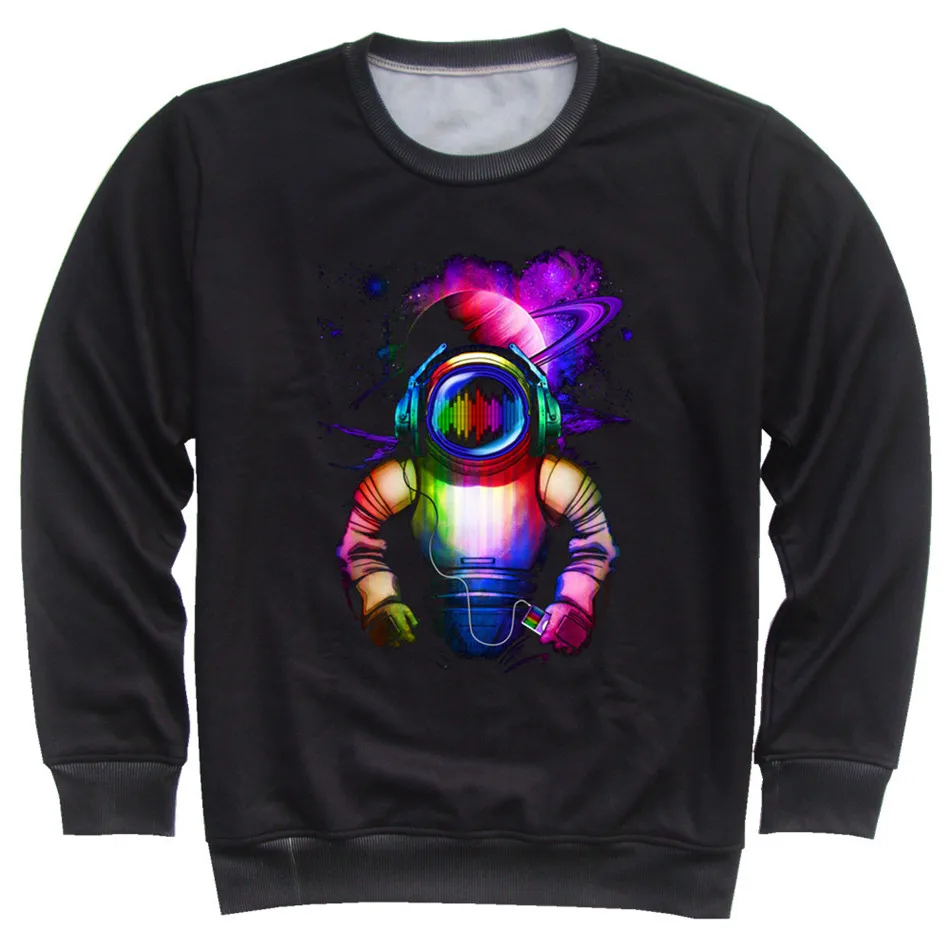 2020 Spring Children 3D Hoodies Kids Colorful Space Galaxy Panda Astronaut Listen Music Printed Sweatshirts Boys Girls Pullovers