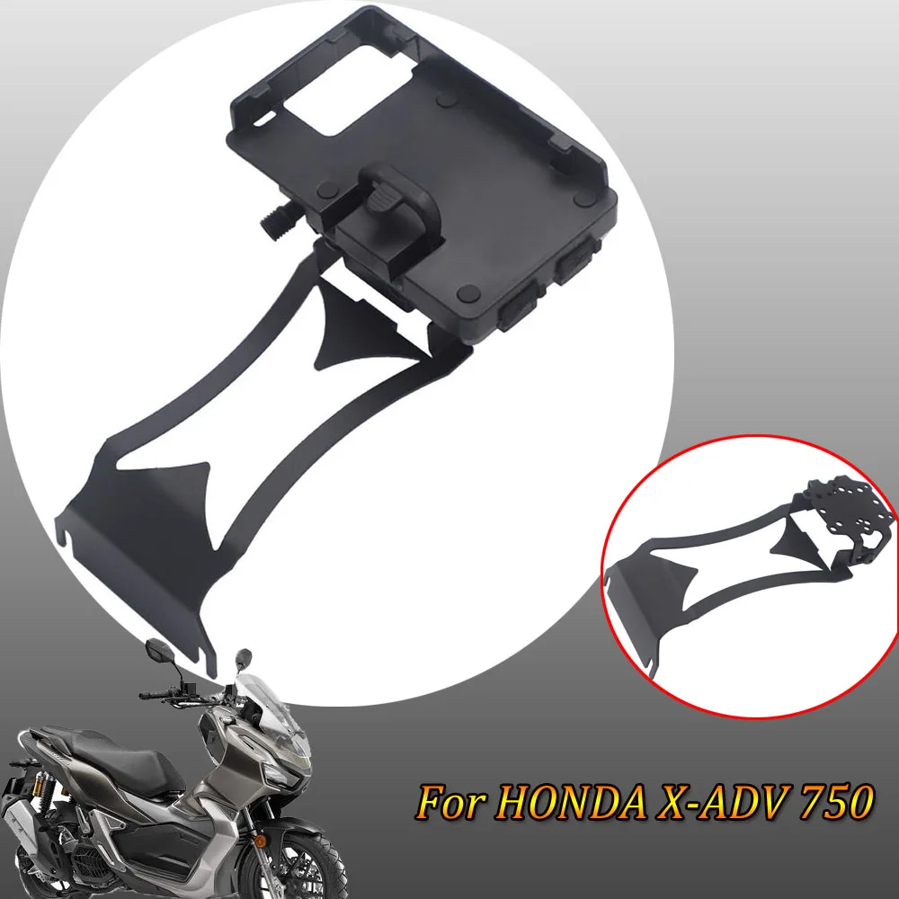 

For HONDA X-ADV 750 XADV XADV750 GPS Bar Mobile Phone Bracket GPS Black Accessories Motorcycle Front Stand Holder Smartphone