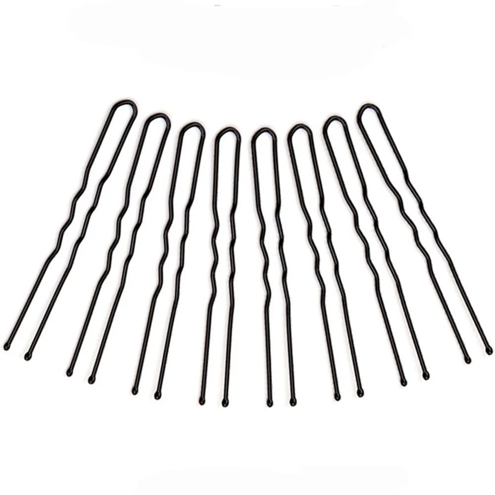 100pcs U Shape Hair Clips Bobby Pins For Women Girls Bride Hair Styling Accessories Black Gold Brown Hairpins Metal Barrettes