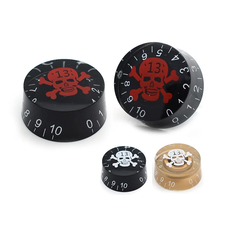 

Ohello 4 Pcs Skull Head Electric Guitar Knob Tone Volume Control for Gibson Les Paul Guitar Replacement Electric Guitar Parts