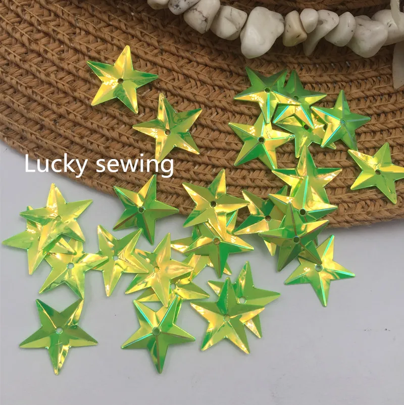 10g/Lot 15mm Golden Light Five Star Sequins PVC Paillettes Party Wedding Crafts DIY Sewing Clothes Lentejuelas Accessories