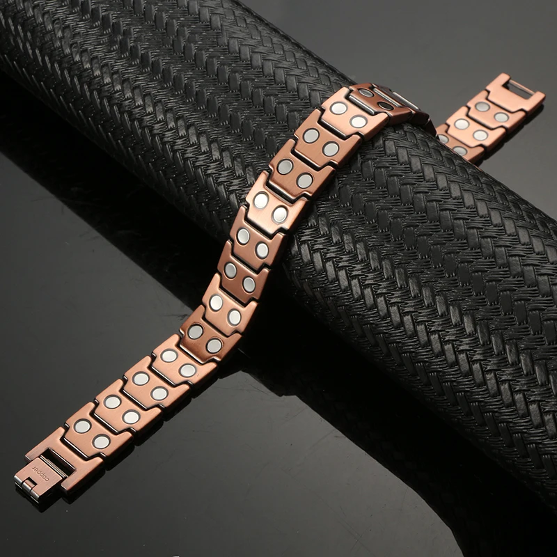 Men Magnetic Health Bracelet Pure Copper Power Energy Bracelet For Men Blood Pressure Magnets Bangles Wholesale