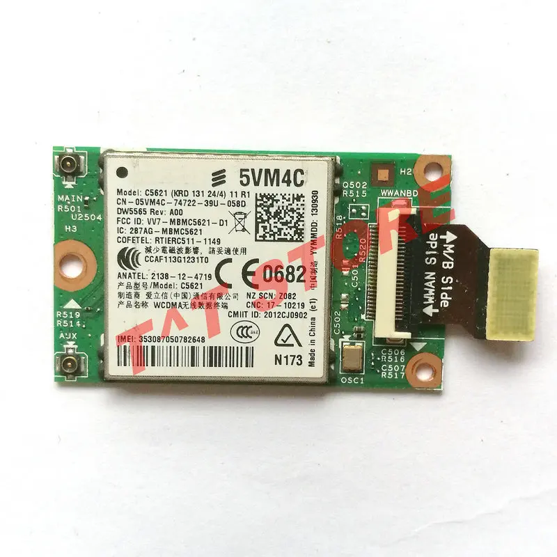 

Оригинальный планшет Dell Latitude 10e (ST2e) DW5565 Mini-PCI Express WWAN Card 5VM4C DLP10 WWAN BD тест хорошая бесплатная доставка