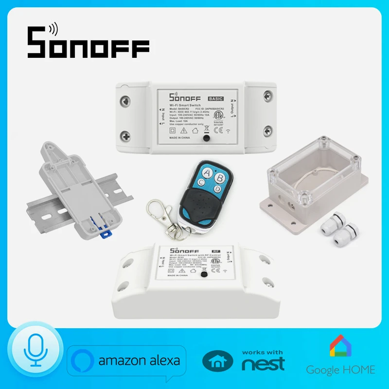 

Sonoff Intelligent WiFi Wireless Smart DIY ON/OFF Timer Switch 433Mhz RF For MQTT COAP Android IOS Ewelink APP Home Automation