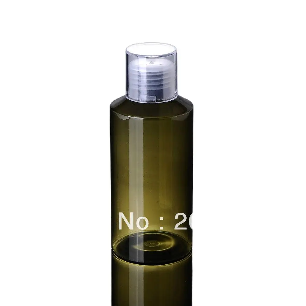 150ML GREEN/TRANSPRENT /BROWN PET bottle or bottle plastic bottle with double layer lid used for cosmetic