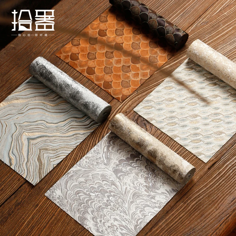 

Light luxury double-sided Chinese brocade tea ceremony table flag dry tea table cloth cushion cloth tea table curtain Japanese t