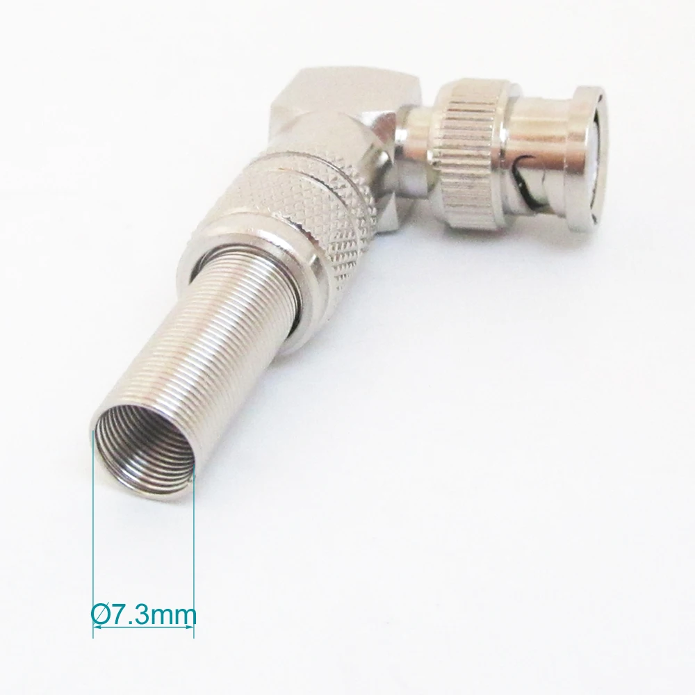 1pc BNC Male Right Angle 90°Solder Connector for RG5 RG6 LMR300 RG212 Cable