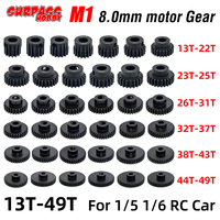 Gear M1 8mm 13T-20T 21T-25T 26T-30T 31T-40T 41T-49T Pinion Motor Gear for 1/5 TRAXXAS ARRMA 4WD Outcast 8S EXBRC Car Motor Shaft