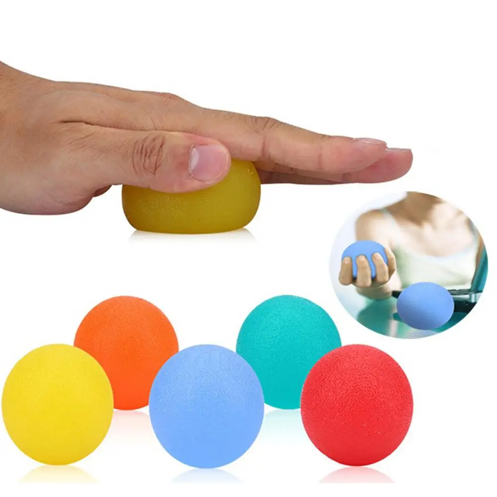 Silicone Grip Ball Hand Finger Strength Exercise Stress Relief Massage Adult Toy