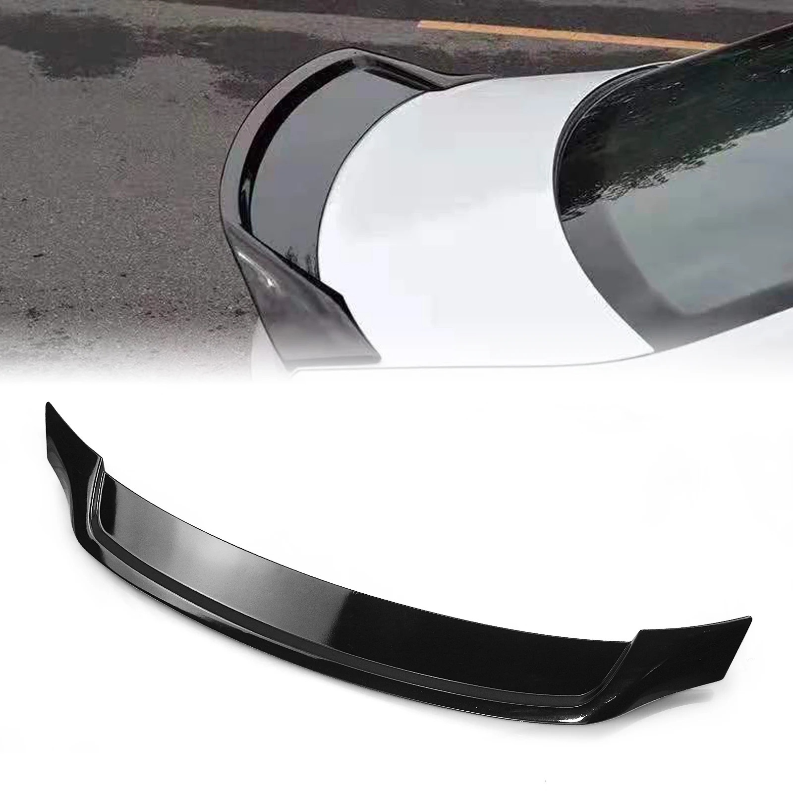 Rear Spoiler Wing For Audi A3 S3 RS3 Sedan 2013 2014 2015 2016 2017 2018 2019 2020 Gloss Black/Carbon Look Trunk Splitter Lip