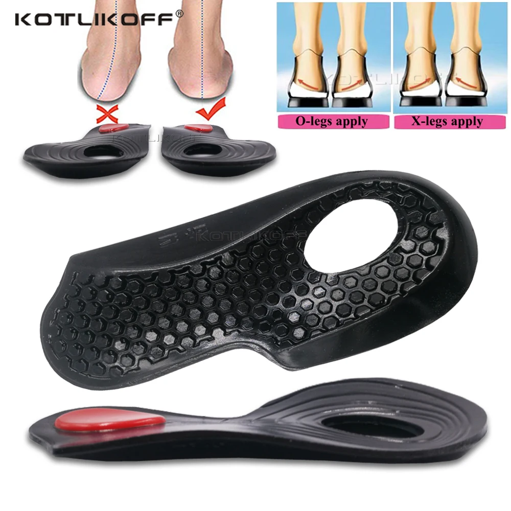 Silicone Orthopedic Insoles For X/O Type Legs Correction Relieves Foot Varus Foot Valgus Gel Massaging Beauty Legs Shoe Insoles