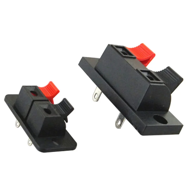 10pcs 2/4 Positions Connector Terminal Push in Jack Spring Load Audio Speaker Terminals