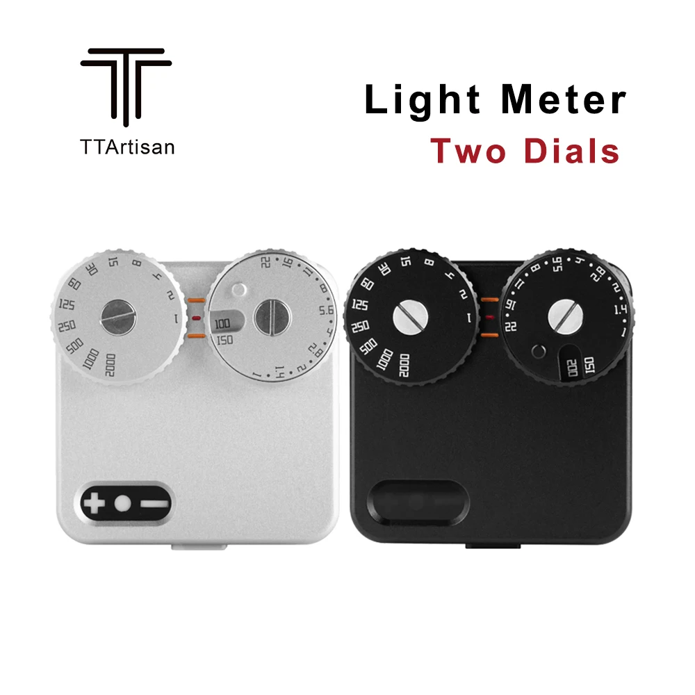 

TTArtisan Light Meter Two Dials Hot/Cold Shoe Fixing High Precision Photography Set-top 12 Gears Shutter Speed Light Meter