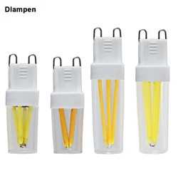 Bombilla Led G9 Filament Light Dimmer 2W 3W Glass Candle Spotlight 110v 220v Dimmable COB Lamp Super Bright Replace Halogen Bulb