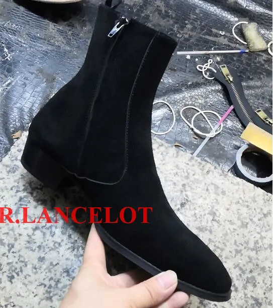 Sepatu Bot Chelsea Fr.Lancelot Keluaran Baru Sepatu Bot Motor Ritsleting Hak Rendah Botas Berkendara Kulit Asli Zapatos De Mujer