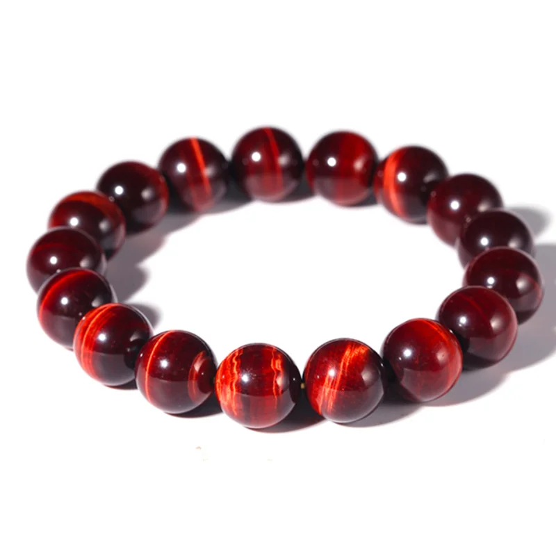 Collection level Feng Shui Gift Natural red Tiger Eye Bracelet for man and women Handmade good Lucky Amulet Jewellery