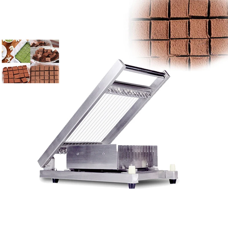 NP-340 Chocolate Cutter, Stainless Steel Soft Food Cutter, Manual Chocolate Dividing Tool, Pastry Slitting Machine