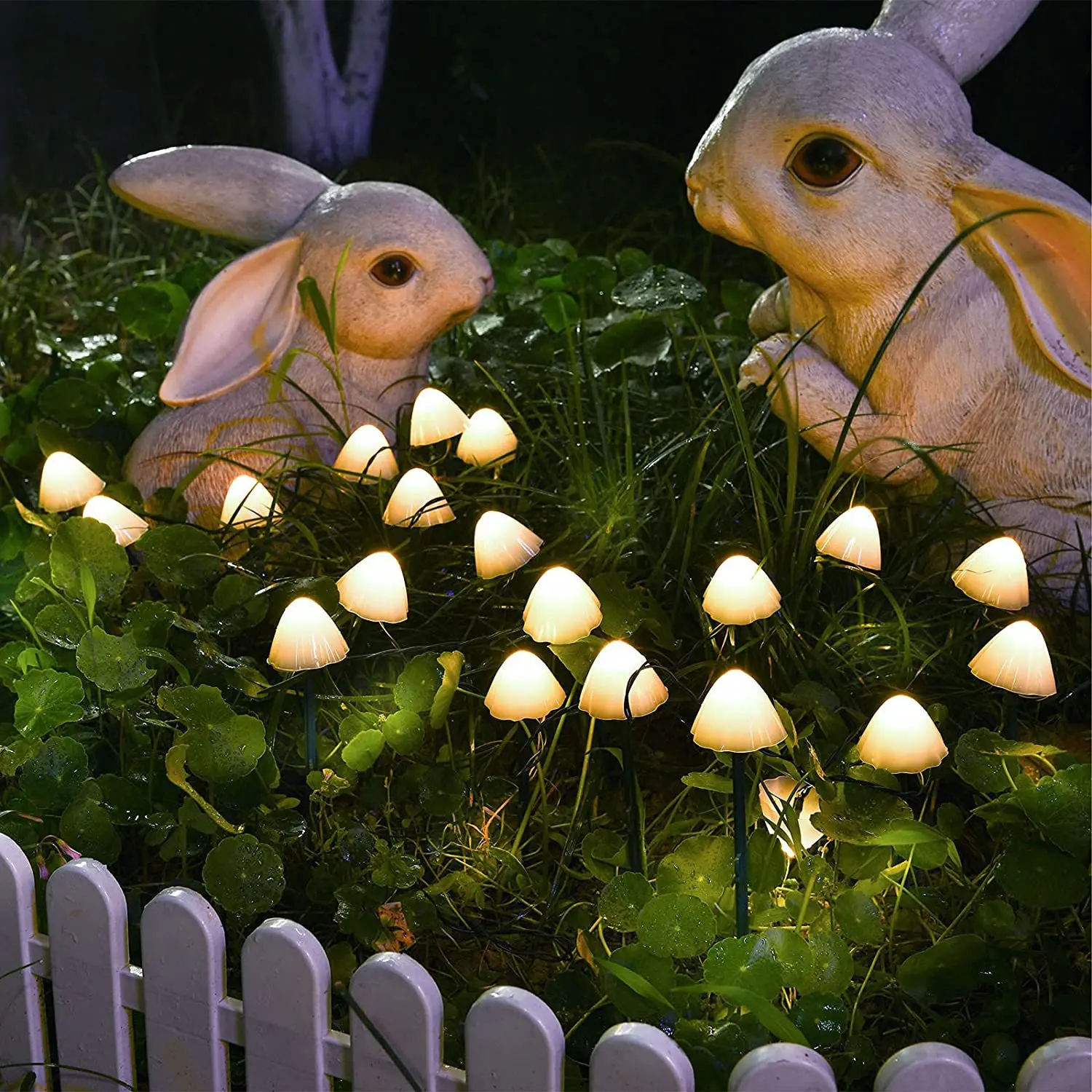 

Solar mushroom lamp string novelty LED lamp string courtyard garden decorative lamp inserted lawn lamp