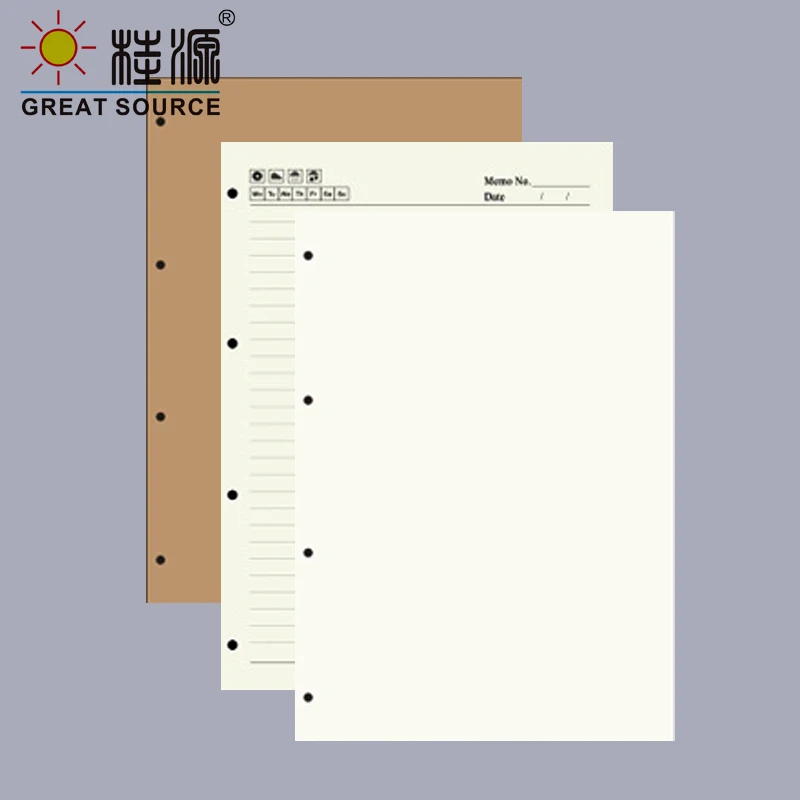 MQQ A4 Loose Leaf  Folder Filling Paper4 Ring Binder Refill Paper Kraft Dotted Lined Notebook Paper(1PC)