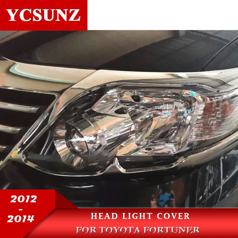 

Abs Chrome Car Accessories Headlight Cover For Toyoyta Fortuner Hilux Sw4 2012 2013 2014 Ycsunz