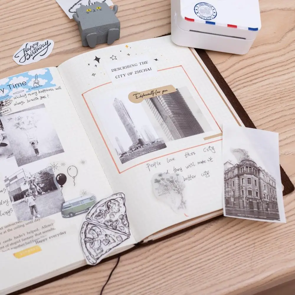 Phomemo 3 Rolls Mixed Transparent/Semi-transparent/Regular Sticker Thermal Paper For Phomemo M02 Series Pocket Printer