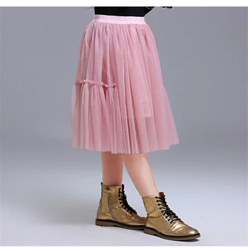 Girls Cotton Lace Tutu Skirt 5 Kids Skirts For Girls Cotton Lace Tutu Pleated Skirt Black Pink Gray Children's Clothing 4 6 8 10 12Y Pettiskirt Party Clothes 5