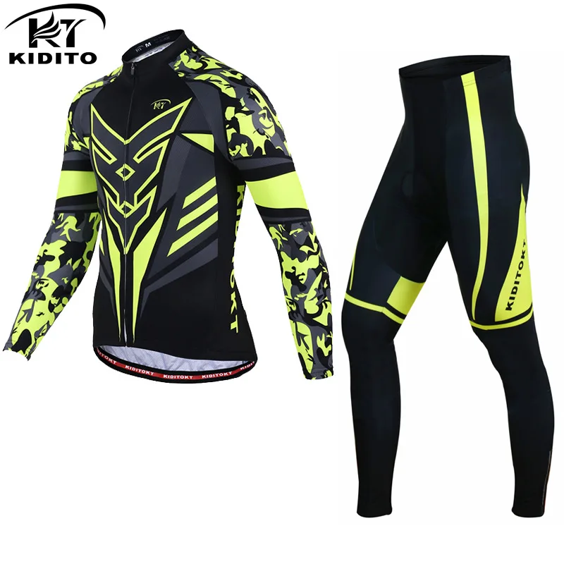 

Kiditokt Long-sleeved Jerseys Suit Sunscreen Anti-skid Belt Cycling Wear Men's Spring And Autumn Mountain Bike Riding Jacket