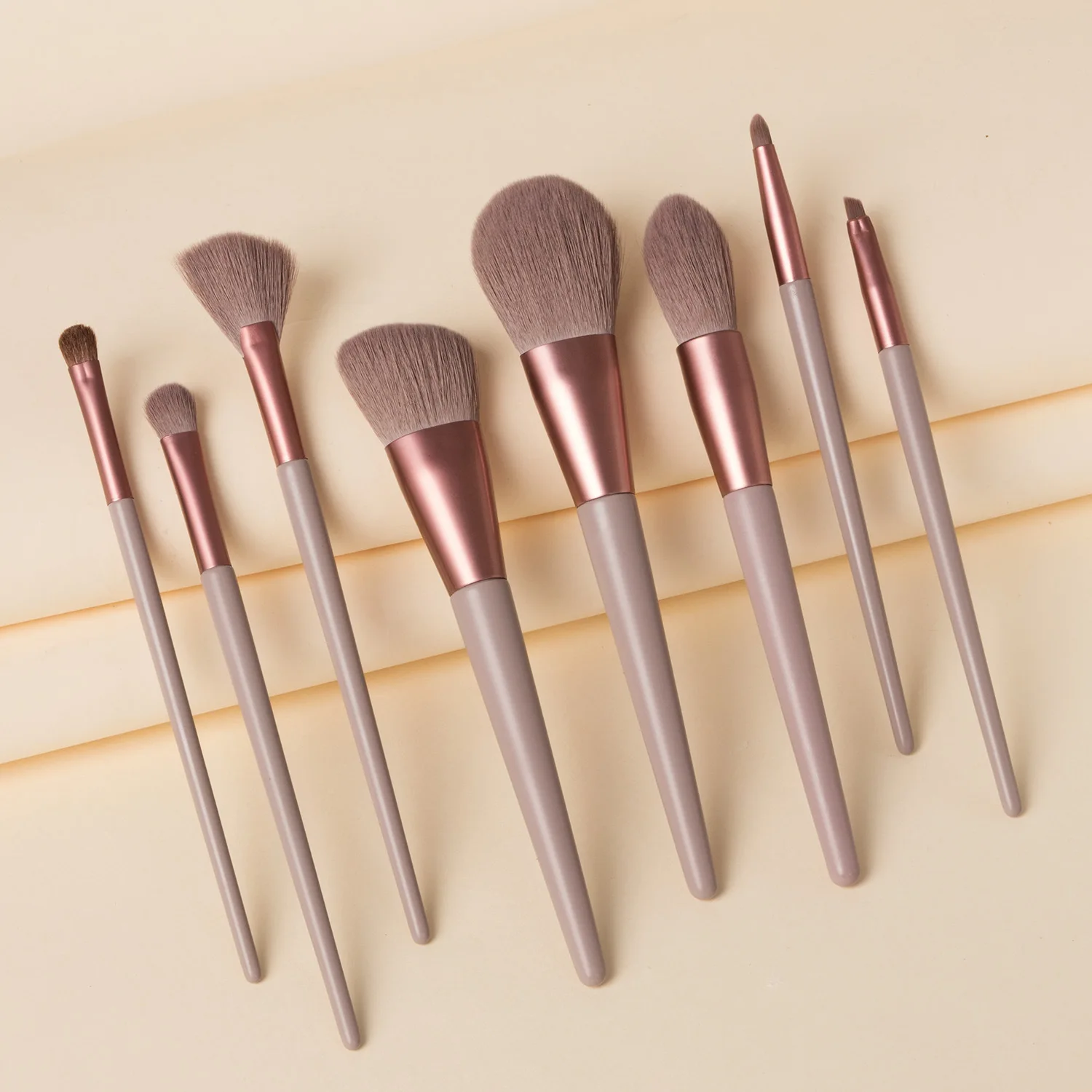 8Pcs/set Make Up Tool Makeup Brushes Set Cosmetic Powder Foundation Blush Highlight Eyebrow Brush Kit Horse Hair Eyeshadow Brush