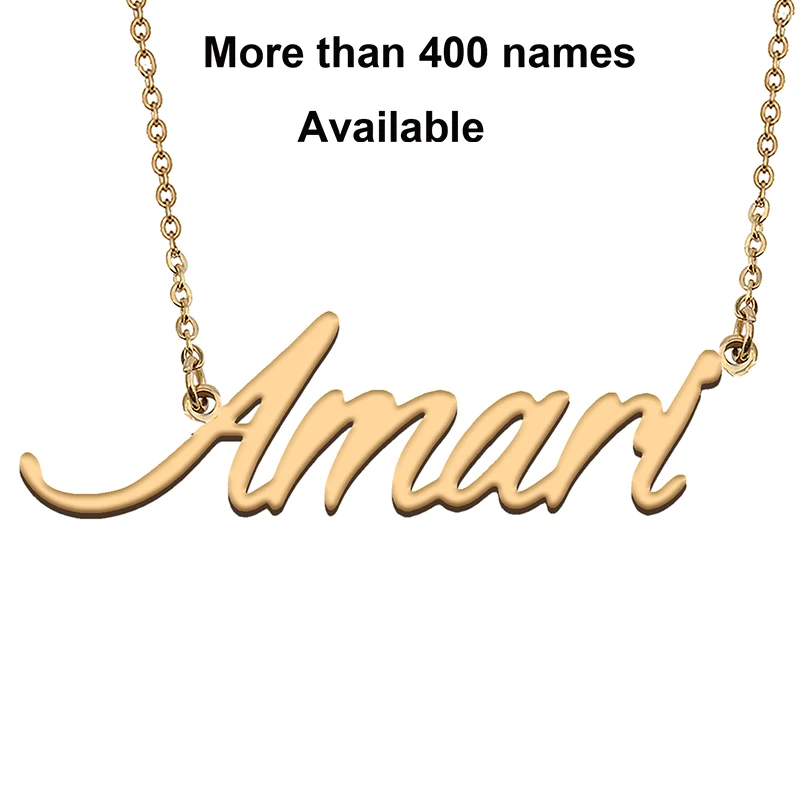 Amari Alessia Name Necklaces for Girl Women Family Best Friends Birthday Christmas Wedding Gift Jewelry Present Anniversary