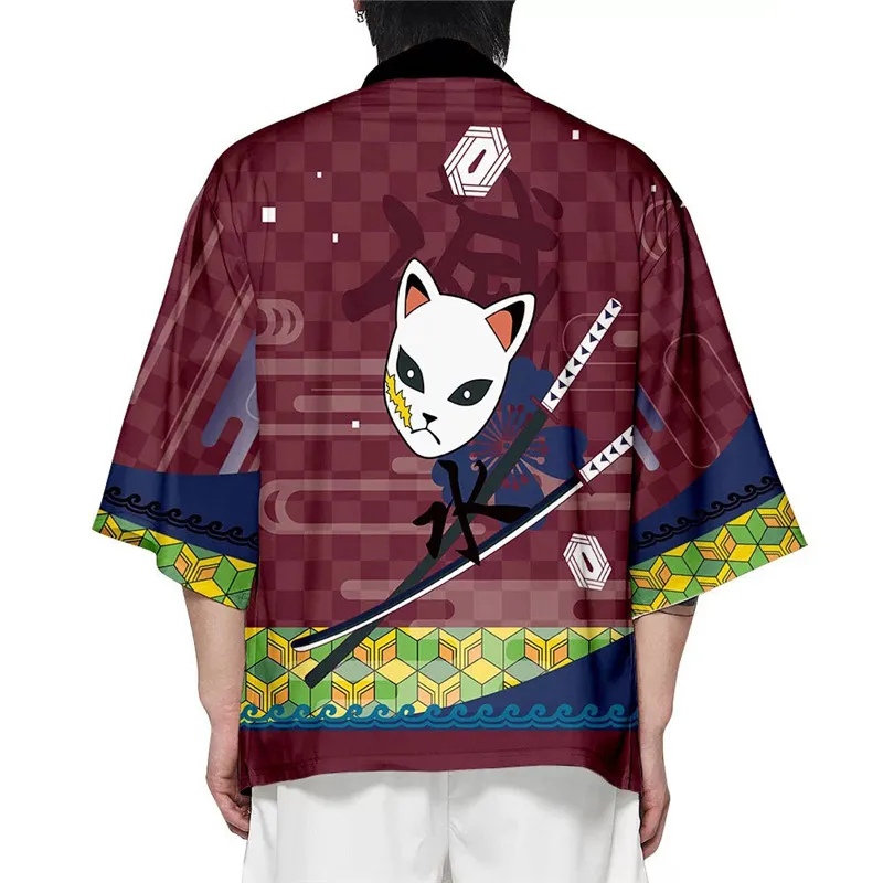 Demon Slayer Rengoku Kyoujurou NEW Kimono Haori Kimetsu no Yaiba Kamado Tanjirou Agatsuma Zenitsu Cardigan Top