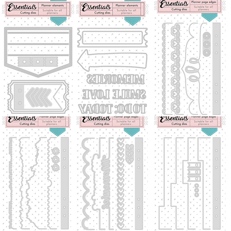 Monkey Planner Essentials Metal Cutting Dies Stencils, DIY Scrapbooking, Álbum De Fotos, Gravação Decorativa, Cartões De Papel