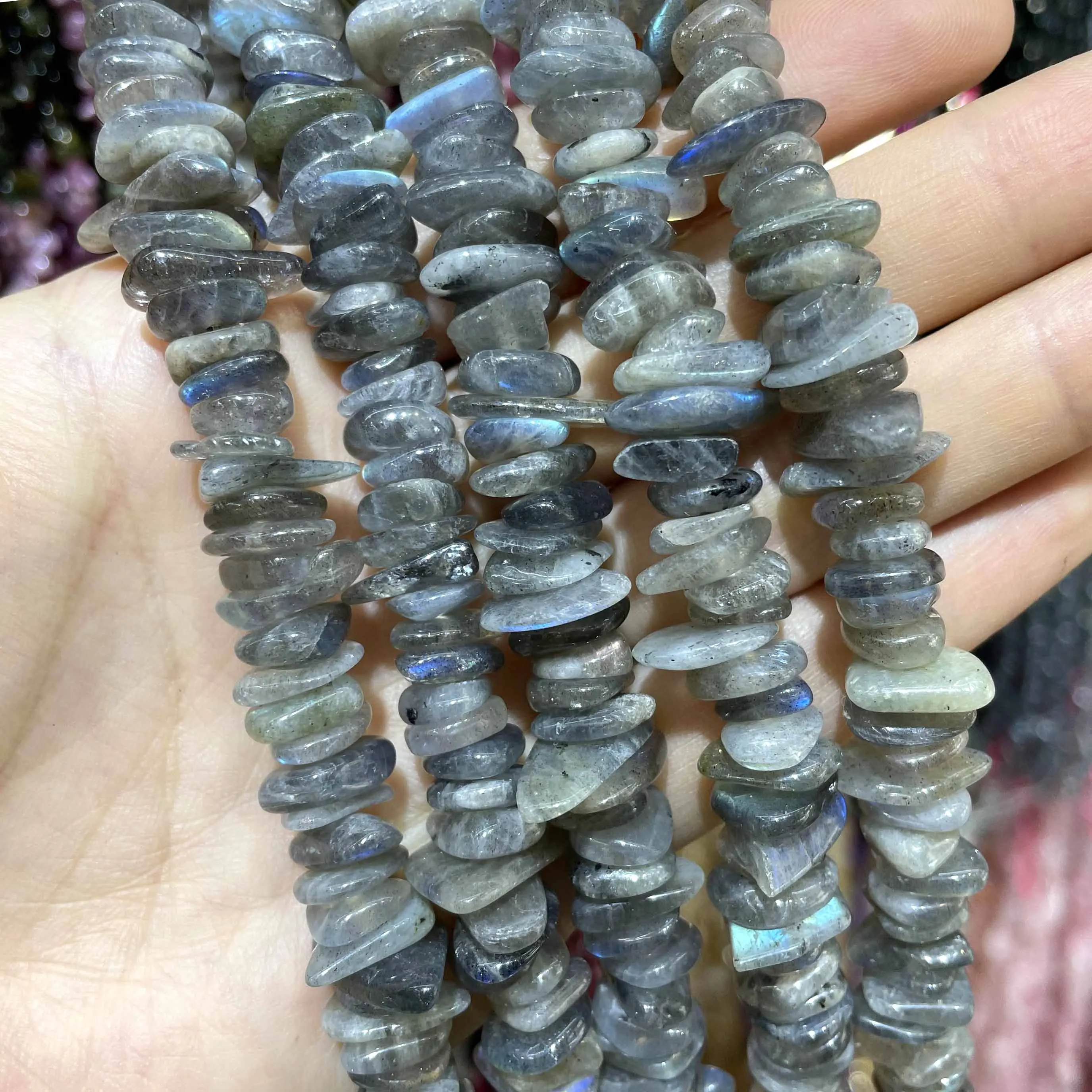 3-12mm Natural Stone Irregular Agates Lapis Lazuli Tourmaline Spacer Rondelle Beads Charm DIY Bracelet Necklace Accessories