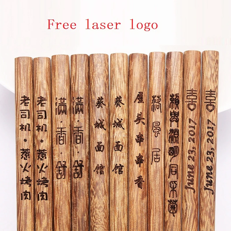 

100pair/lot Creative Personalized Wedding favors and gifts, Customized Engraving Wenge wood Chopsticks Free custom logo