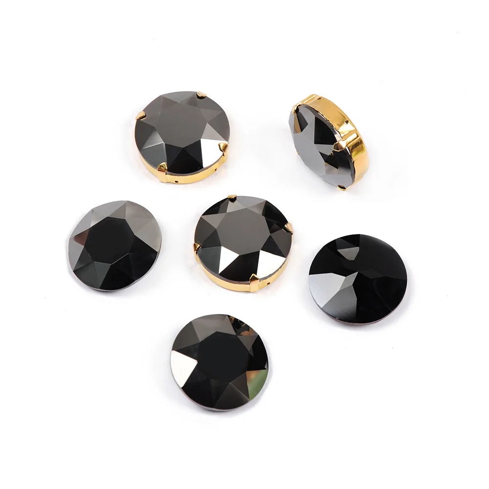 YANRUO 1201 Runde 27mm Genähte Steine Glaskristalle Große Strasssteine Rivoli Pointback DIY Diamantsteine für Schmuck und Kleidung – Detail 30