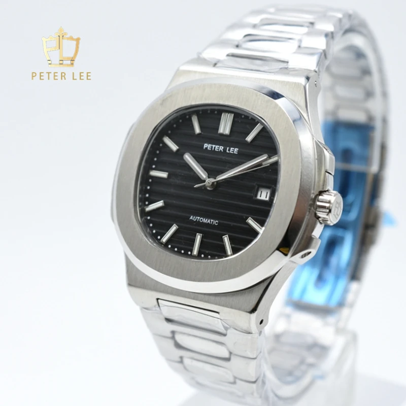 

Top Luxury Brand PETER LEE Watch Men Automatic Mechanical Male Watch Stainless Steel Auto Date Mens Wrist Watches Gift