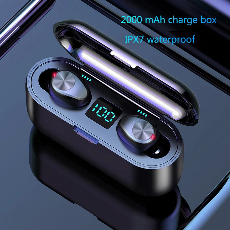 Coffee Stereo 5,0 8D Wireless, Waterproof, Sports, Wireless, Living Auricolor Coffee With Spare Batteries And 2000 MAh Chargers