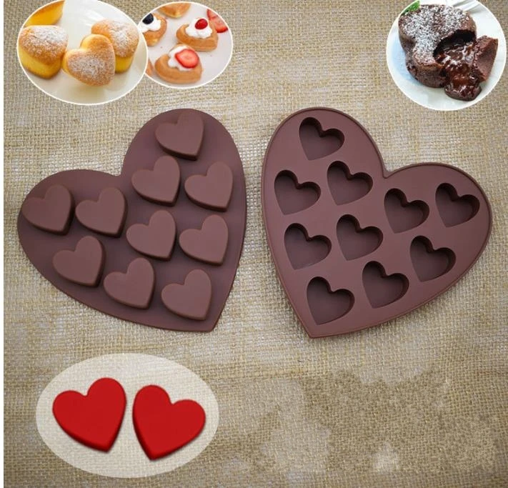 Baking Moulds Love Silicone Chocolate Mold Ice Cube Tray Baking Mould Biscuits Cake Doughnut Molds Kitchen Baking Tools SN3994