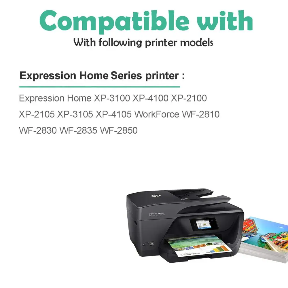 Cartucho de tinta para impresora Epson Expression Home, Compatible con XP-3100, XP-4100, XP-2100, XP-2105, XP-3105, XP-4105, 12pk, 603XL