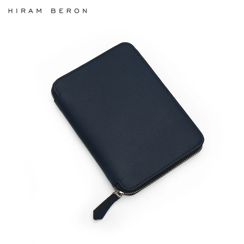 Hiram Beron-Porte-passeport en cuir véritable italien, portefeuille de voyage, anti RFID, 2 fentes Pasmodelr, 6 couleurs, livraison directe