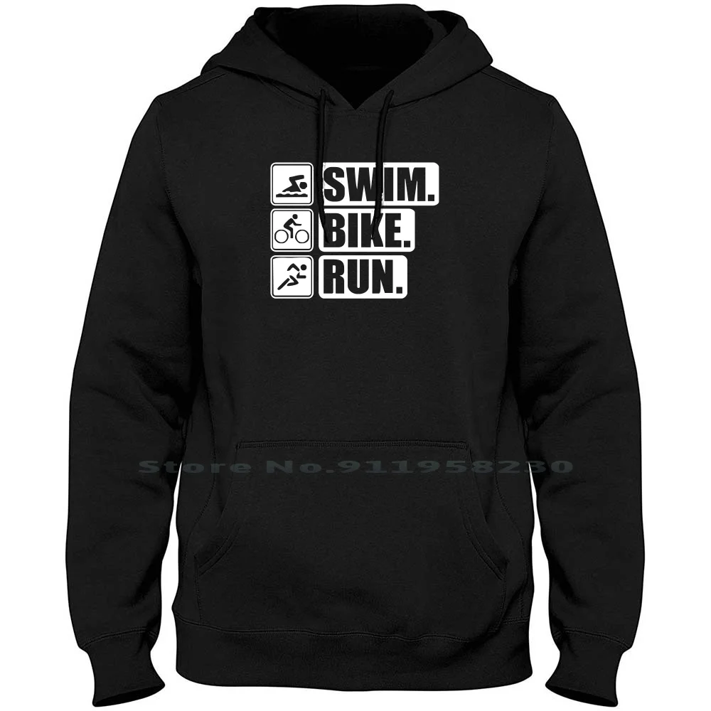 V6 Swim Bike Run Men Women Hoodie Pullover Sweater 6XL Big Size Cotton Music Humor Swim Bike Run Fun Ny Me Funny Anime Music