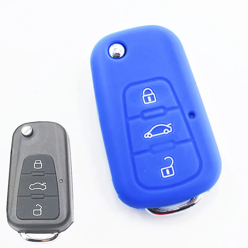 حافظة مفاتيح السيارة عن بعد لـ MG MG3 MG5 MG6 MG7 GT GS For Roewe 350 360 750 W5 3 أزرار قابلة للطي واقي غطاء مفاتيح ملحقات السيارة